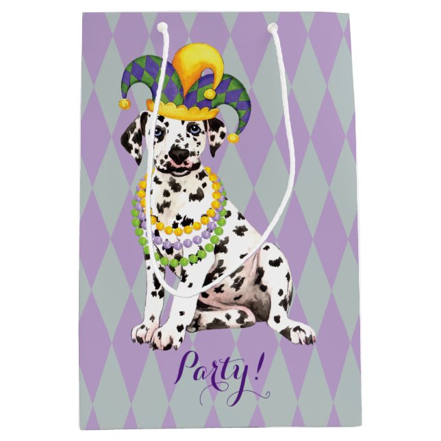 Sac Cadeau Moyen Mardi Gras Dalmatien (Devant)