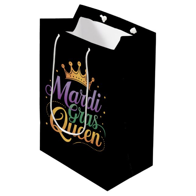 Sac Cadeau Moyen Mardi Gras Queen Parade Costume Party (Devant Angle)
