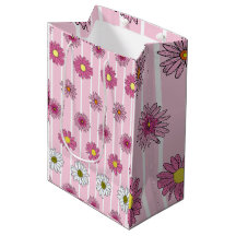 Marguerites rose et blanc Fleur sauvage Whimsy