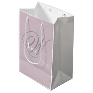 Sac Cadeau Moyen Mariage Bridesmaid Cadeau Monogramme Script élégan