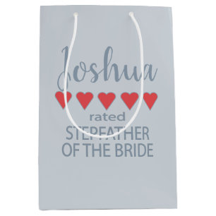 Sac Cadeau Moyen Mariage & Cortège 5 Cœurs Beau-père de la mariée