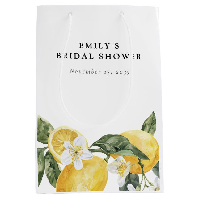Sac Cadeau Moyen Mariage de citron et d'agrumes, la grande étreinte (Devant)