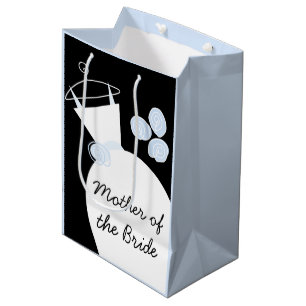 Sac Cadeau Moyen Mariage Gown Bleu Mère de Mariée noir pastel med