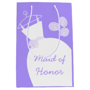 Sac Cadeau Moyen Mariage Gown Purple Maid of Honor moyen