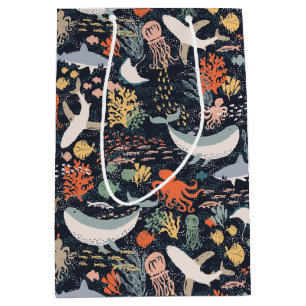 Sac Cadeau Moyen Marine