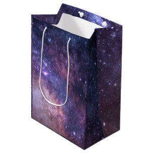 Sac Cadeau Moyen Marine Blue Galaxy Starry Night Stars Moderne