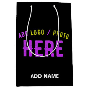 SAC CADEAU MOYEN MARQUE PERSONNALISABLE NOIRE VERIFIEE DE STYLE MOD