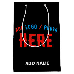 SAC CADEAU MOYEN MARQUE VERIFIEE NOIRE PERSONNALISABLE MODERNE ET C