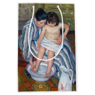 Sac Cadeau Moyen Mary Cassatt - Le bain de l'enfant / Le bain