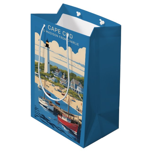 Sac Cadeau Moyen Massachusetts Cape Cod (Dos Angle)