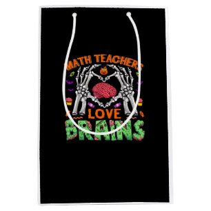 Sac Cadeau Moyen Math Cerveau Coeur Squelette Main Zombie Halloween