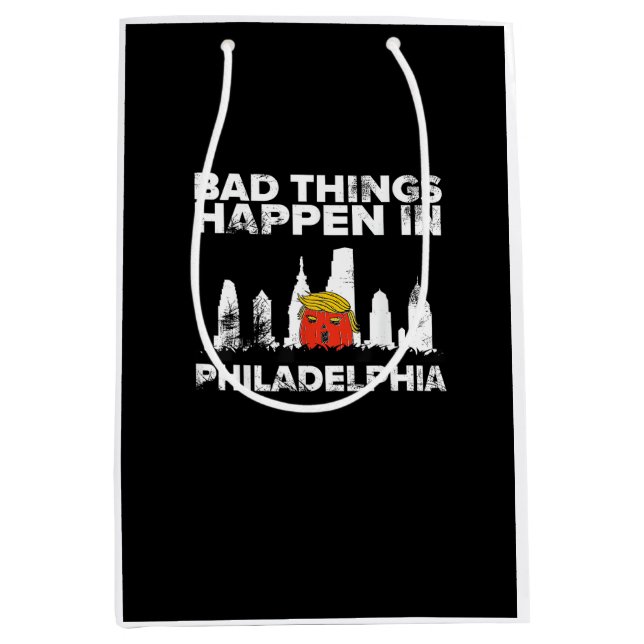 Sac Cadeau Moyen Mauvais sort Philadelphie Halloween Éffrayant Trum (Devant)