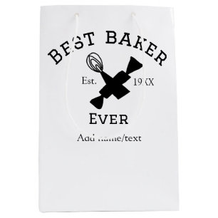Sac Cadeau Moyen Meilleur boulanger jamais ajouter nom texte cuisso