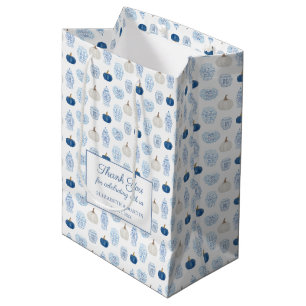 Sac Cadeau Moyen Merci Citrouille Smart Blue Et White Chinoiserie