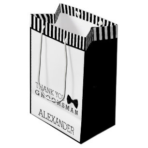 Sac Cadeau Moyen Merci personnalisé pour être mon Groomsman