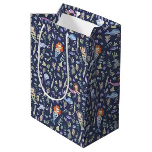 Sac Cadeau Moyen Mermaids magiques Aquarelle moderne