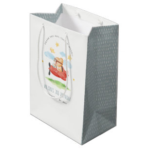 Sac Cadeau Moyen Mignonne volez au-dessus de l'ours en peluche Anim