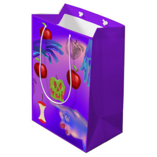 Sac Cadeau Moyen Mikitiez crâne rouge toxique pomme vegan été