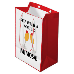 Sac Cadeau Moyen Mimosa Sip Avec Le Sourire Mimosa