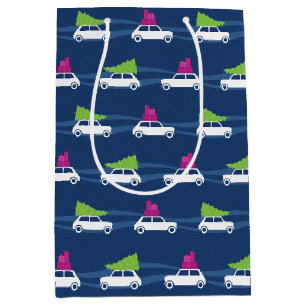 Sac Cadeau Moyen Mini Cooper - Trafic de Noël
