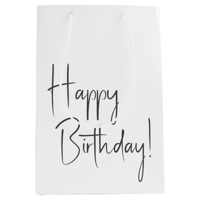 Sac Cadeau Moyen Mini-genre Neutre Joyeux anniversaire (Devant)