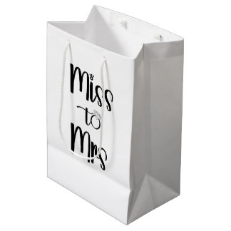 Sac Cadeau Moyen Mlle à Mme Félicitations Mariage Fiançailles