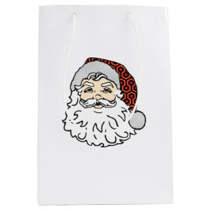 Sac Cadeau Moyen moche Noël santa claus éffrayant moquette d'hôtel