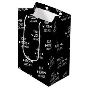 Sac Cadeau Moyen Modèle de logo d'entreprise personnalisable facile