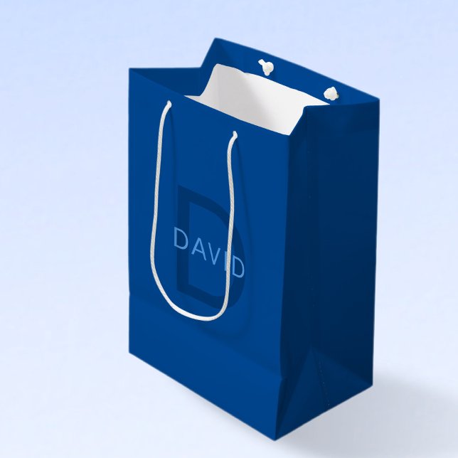 Sac Cadeau Moyen Modèle de texte modifiable pour nom monogrammé etc (Créateur téléchargé)