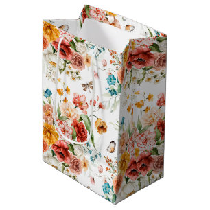 Sac Cadeau Moyen Modèle floral du jardin