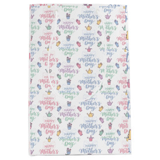 Sac Cadeau Moyen Modern Happy Mother's Day Typography 