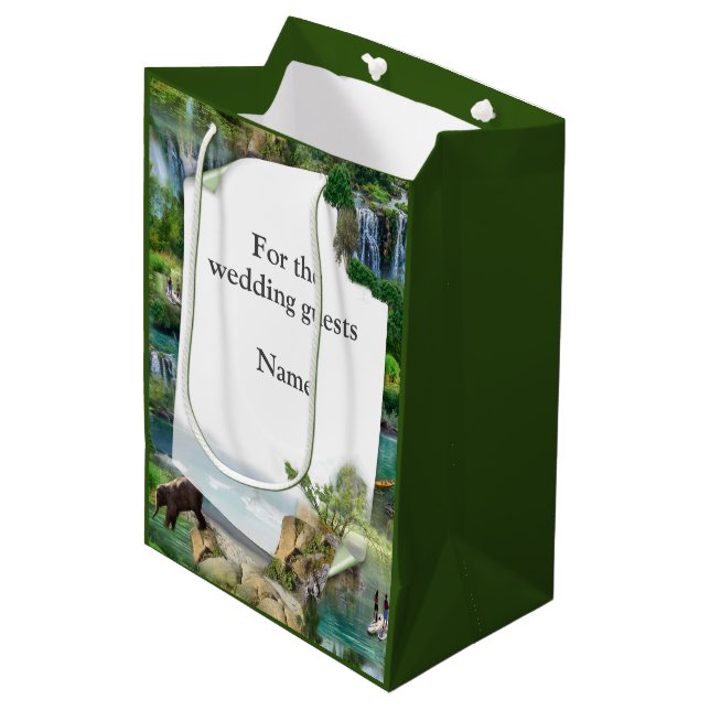 Sac Cadeau Moyen Monde Océans & Rivières, Lacs & Activités sportive (Devant Angle)