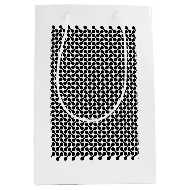 Sac Cadeau Moyen Mono Maze - Flux rétro (Devant)