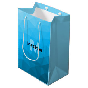 Sac Cadeau Moyen Monogramme motif de maillage géométrique dégradé c