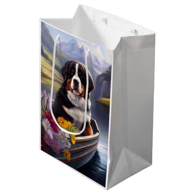 Sac Cadeau Moyen Montagne bernoise sur une pagaie : une aventure Pi (Devant Angle)