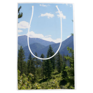 Sac Cadeau Moyen Montana Forest and Mountains Scenic View