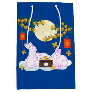 Sac Cadeau Moyen Moon Rabbit Mooncake Osmanthus