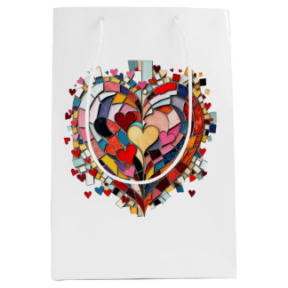 Sac Cadeau Moyen Mosaic Heart of Love