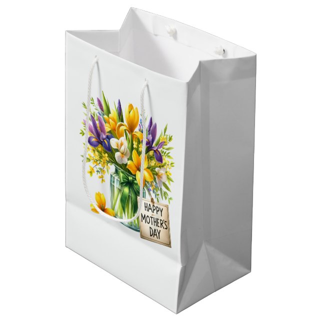 Sac Cadeau Moyen Mothers Day  (Devant Angle)