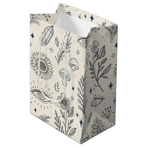 Sac Cadeau Moyen Motif botanique céleste (4)