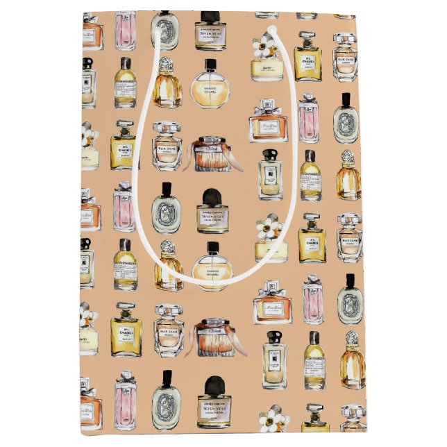 Sac Cadeau Moyen Motif de bouteille de parfum (Devant)