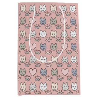 Sac Cadeau Moyen Motif de chat mignon