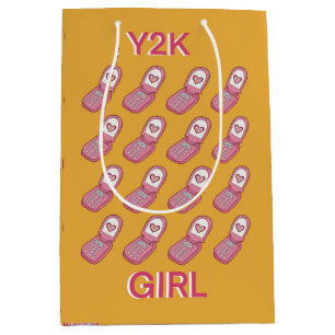 Sac Cadeau Moyen Motif de coeur des téléphones à tongs Y2K