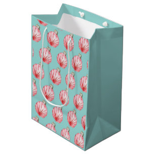 Sac Cadeau Moyen Motif de l'ornement Red Seashell