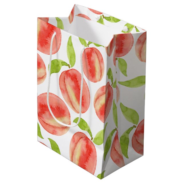 Sac Cadeau Moyen Motif de pêche aquarelle  (Devant Angle)