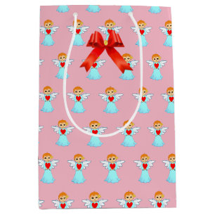 Sac Cadeau Moyen Motif de petit ange mignon