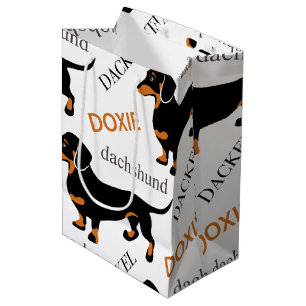 Sac Cadeau Moyen Motif de teckel