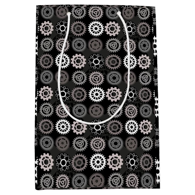 Sac Cadeau Moyen Motif de vélos 01x4.b v2 (Devant)
