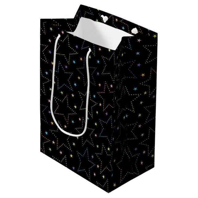 Sac Cadeau Moyen Motif du ciel de nuit étoilé (Devant Angle)