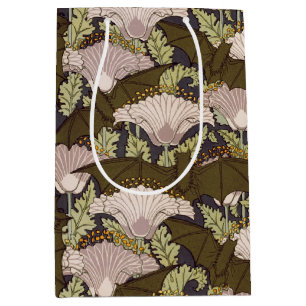 Sac Cadeau Moyen Motif floral Art nouveau vintage avec chauve-souri